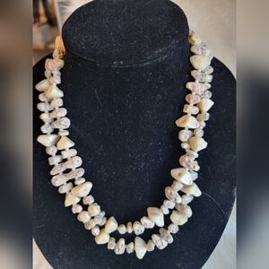 West Germany Cream Beaded Necklace